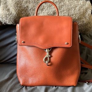 Rebecca Minkoff Jody Convertible brown leather backpack.